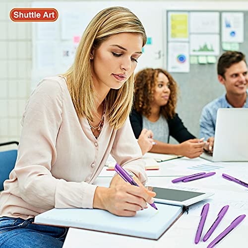 Shuttle Art Highlighters, 30 Pack Purple Highlighters Bright Colors, Chisel Tip Dry-Quickly Non-Toxic Highlighter Markers for Adults Kids Highlighting in Home School Office