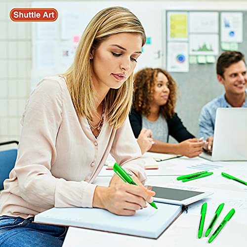 Shuttle Art Highlighters, 30 Pack Green Highlighters Bright Colors, Chisel Tip Dry-Quickly Non-Toxic Highlighter Markers for Adults Kids Highlighting in Home School Office