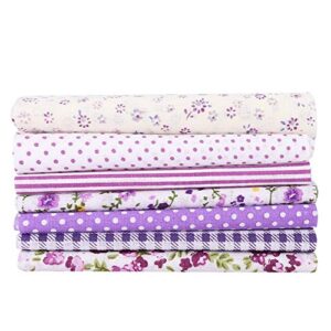 7pcs Different Pattern Patchwork Fabric 100% Cotton Batiks Sewing Scrapbooking Quilting Artcraft for Sewing Craft Cloth DIY Wallet Cushion Cover(5050cm)