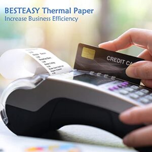 BESTEASY 2-1/4" x 85' POS Cash Register Roll Thermal Receipt Paper White Cash Register POS Receipt Paper (50 Rolls)