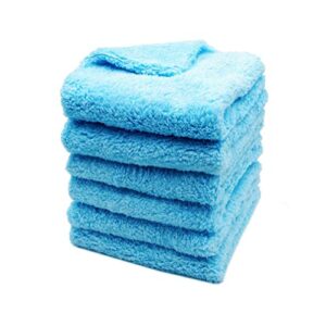 Kingsheep 6Pack Car Microfiber Towel for Auto Thick Buffing Microfiber Cleaning Cloth 16"x16" Plush Polishing Drying Towels 450gsm Detailing Cloths