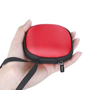 Portable Carrying Case Compatible for Powerbeats Pro Case Cover, ANKASI Hard Travel Protective Storage Cover Case Nylon Accessories Bag with Lanyard/for Beats powerbeats pro 2019 (Red)