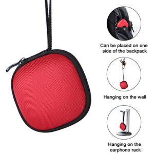 Portable Carrying Case Compatible for Powerbeats Pro Case Cover, ANKASI Hard Travel Protective Storage Cover Case Nylon Accessories Bag with Lanyard/for Beats powerbeats pro 2019 (Red)