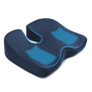 seat cushion for office chair, mkicesky memory foam coccyx cushion relieve tailbone, lower back, hip, sciatica pain, ergonomic seat pad for car, wheelchair, desk chair and sitting on floor