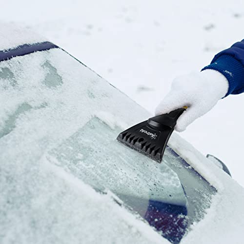 AstroAI 27 Inch Snow Brush and Detachable Ice Scraper with Ergonomic Foam Grip for Cars, Trucks, SUVs (Heavy Duty ABS, PVC Brush)