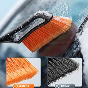 AstroAI 27 Inch Snow Brush and Detachable Ice Scraper with Ergonomic Foam Grip for Cars, Trucks, SUVs (Heavy Duty ABS, PVC Brush)