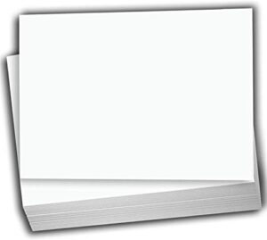 hamilco blank index cards 5 x 8 card stock 80lb cover white cardstock paper - 100 pack