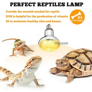 TEKIZOO UVA UVB Sun Lamp High Intensity Self-Ballasted Heat Basking Lamp/Light/Bulb for Reptile and Amphibian (125W)