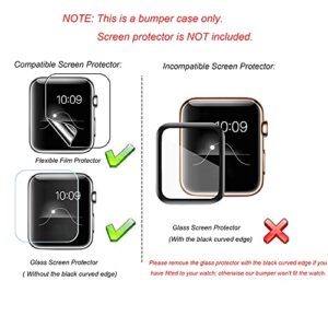 Secbolt 40mm Case Compatible with Apple Watch Band, Bling Full Cover Bumper Protective Frame Screen Protector for iWatch SE Series 6/5/4, Silver(40mm)