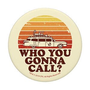 Ghostbusters Who You Gonna Call Retro Stripes PopSockets Grip and Stand for Phones and Tablets