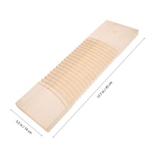 TOPBATHY Wooden Clothes Washboard Hand Wash Laundry Board Scrubbing Washboard for Home Store School