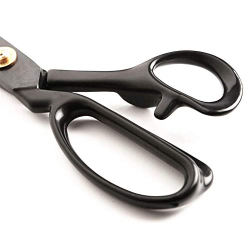 Left-Handed Sewing Scissors 10 Inch(25.5cm) - Fabric Dressmaking Shears, Lefty Tailor's Scissors for Cutting Fabric, Leather, Clothes, Paper, Raw Materials (Black)