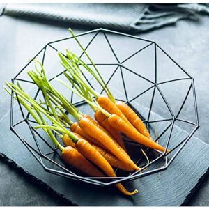 Fruit Stand Vegetables Serving Bowls Basket Holder for Kitchen Counter,Table Centerpiece Decorative,Countertop,Home Decor,Metal Iron Wire,Modern Stylish Rack for Banana,Fresh Veggie,Orange,Buffet,Eggs