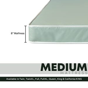 Nutan 8-Inch Firm Double sided Tight top Waterproof Vinyl Innerspring Fully Assembled Mattress, Good For The Back,Full