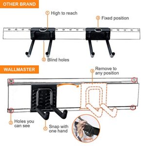 Wallmaster 15 PCS Tool Storage Rack, Garage Storage Wall Mount Organizer Garden Tool Heavy Duty Racks Broom Holder Hooks Hangers Max 420lb for Rake Shovel Lawn Garden