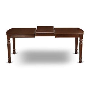 East West Furniture DONO9-MAH-W, 9-Piece
