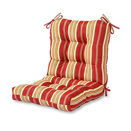 South Pine Porch Roma Stripe Seat/Back Combo Chair Cushion, 1 Count (Pack of 1)