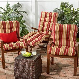 South Pine Porch Roma Stripe Seat/Back Combo Chair Cushion, 1 Count (Pack of 1)