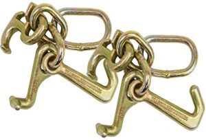 mytee products (2 pack) rtj cluster hook heavy duty wrecker hauler tow towing truck chain pair r t j