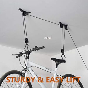 Wallmaster Bike Ceiling Mount Lift Hoist Hanger Storage Rack for Garage Indoor 1 Pack