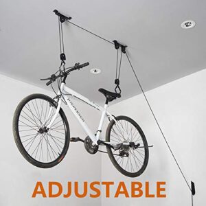 Wallmaster Bike Ceiling Mount Lift Hoist Hanger Storage Rack for Garage Indoor 1 Pack