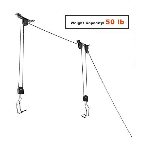 Wallmaster Bike Ceiling Mount Lift Hoist Hanger Storage Rack for Garage Indoor 1 Pack