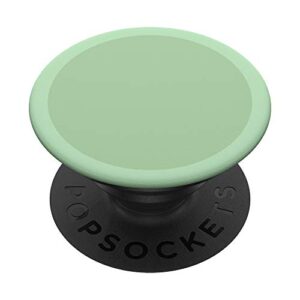 plain matcha green one color colored hue with border design popsockets popgrip: swappable grip for phones & tablets