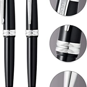 Cross Bailey Light Polished Resin Refillable Ballpoint Pen, Medium Ballpen, Includes Premium Gift Box - Black