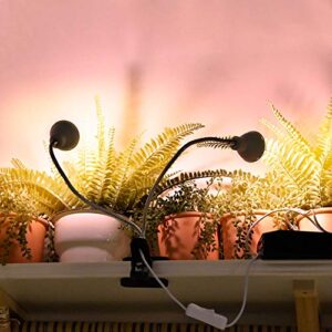 ACKE-Grow-Light-Plant-Light Sunlike Gooseneck Growing Lamps Dual Head with Clamp for Indoor Plants…