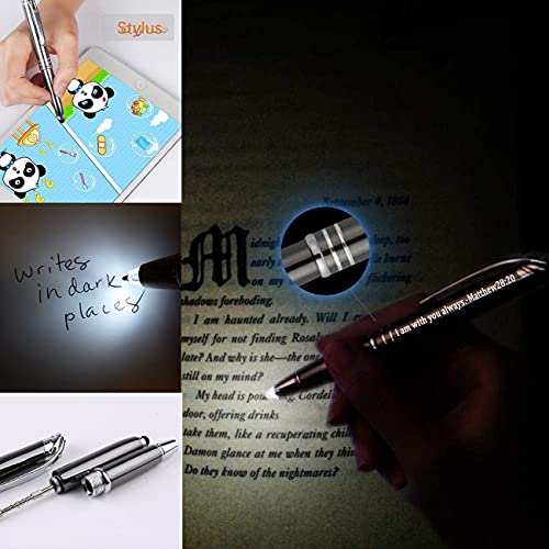 FAYERXL Personalized Catholic Faith Gift Pen with Engraved Bible Verse,Christian Religious Scripture Prayer Gifts for Men Women (Matthew 28:20)