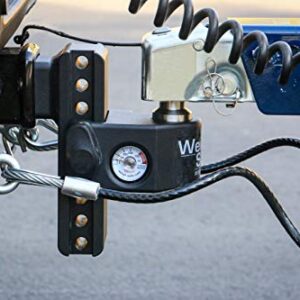 Weigh Safe Adjustable Trailer Hitch Ball Mount - 8" Drop Hitch for 2.5" Receiver w/ 2 pc Keyed Alike Lock Set, Premium Steel Trailer Tow Hitch w/Built in Weight Scale for Anti Sway, 22,000 lbs GTW