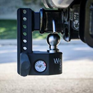 Weigh Safe Adjustable Trailer Hitch Ball Mount - 8" Drop Hitch for 2.5" Receiver w/ 2 pc Keyed Alike Lock Set, Premium Steel Trailer Tow Hitch w/Built in Weight Scale for Anti Sway, 22,000 lbs GTW