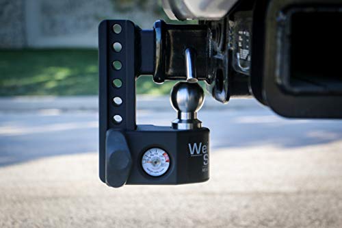 Weigh Safe Adjustable Trailer Hitch Ball Mount - 8" Drop Hitch for 2.5" Receiver w/ 2 pc Keyed Alike Lock Set, Premium Steel Trailer Tow Hitch w/Built in Weight Scale for Anti Sway, 22,000 lbs GTW