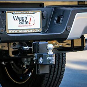 Weigh Safe Adjustable Trailer Hitch Ball Mount - 8" Drop Hitch for 2.5" Receiver w/ 2 pc Keyed Alike Lock Set, Premium Steel Trailer Tow Hitch w/Built in Weight Scale for Anti Sway, 22,000 lbs GTW