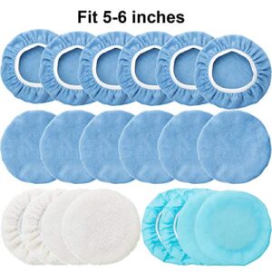 20 Pieces Car Orbital Buffer Polisher Pad Bonnet Microfiber Max Baxer Bonnet Polishing Bonnet Buffing Pad Cover (5-6 Inches)