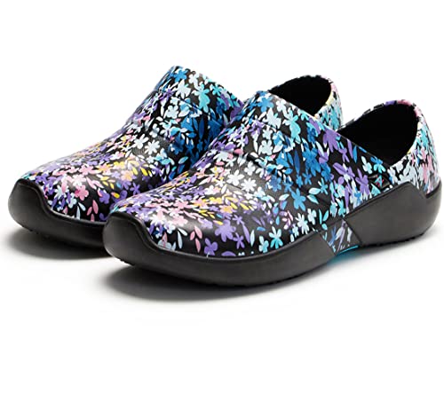 Anywear Journey Nurse Shoes Injected Molded EVA Slip-On Garden Shoes, Chef Shoes, 8, True Colors