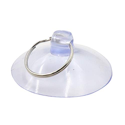 TREELY 10Pcs Suction Cup with Rings, 50mm Clear Suction Cup Sucker for Window Wall Hook Hanger