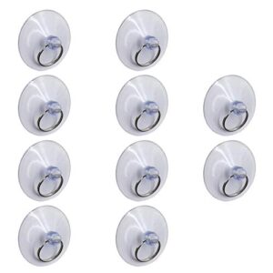 treely 10pcs suction cup with rings, 50mm clear suction cup sucker for window wall hook hanger