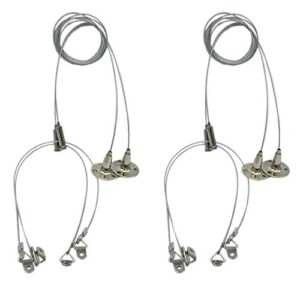 3.2ft light hanging kit fixtures suspension cables kit with adjustable fastener swivel clasps per rope load 8kg for aquarium light hanging kit led panel lighting 4 pcs