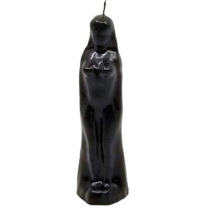 black female figure image candle (cursing, protection, hexes, hot foot, confusion, spells, spellwork & ritual magic, hechizo, vela imagen de mujer negra)