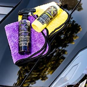 Liquid X Purple Xtreme Plush Waffle Weave Microfiber Detailing Towel Guaranteed Satisfaction - 16" x 16" (5 Pack)