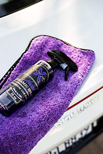 Liquid X Purple Xtreme Plush Waffle Weave Microfiber Detailing Towel Guaranteed Satisfaction - 16" x 16" (5 Pack)