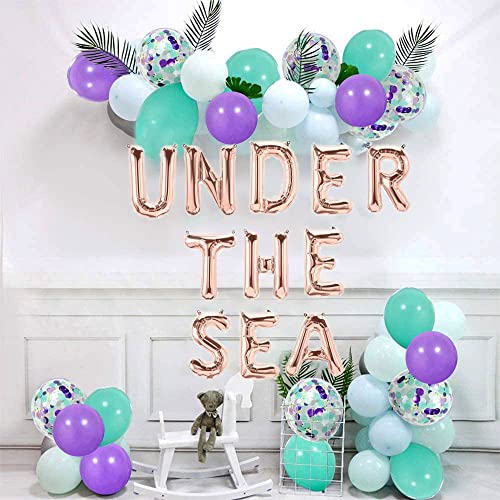 LaVenty Set of 16 Under The Sea Party Decorations Under The Sea Backdrop Under The Sea Balloons Under The Sea Bachelorette Mermaid Bachelorette Party Decorations