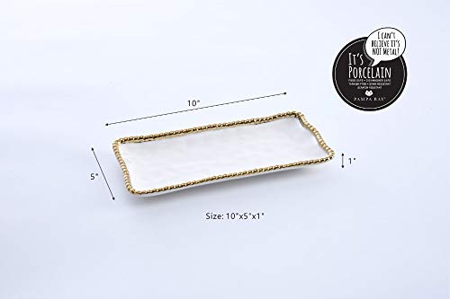 Pampa Bay Golden Salerno Small Rectangular Tray