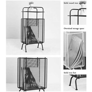 Magazine & Newspaper Baskets Magazine Rack Simple Wrought Iron Bookshelf Iron Corner Bookshelf Indoor Living Room Floor Storage Rack Multifunctional Storage Rack Display Stand Simple Bedside Table