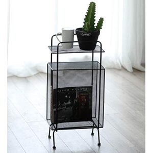 Magazine & Newspaper Baskets Magazine Rack Simple Wrought Iron Bookshelf Iron Corner Bookshelf Indoor Living Room Floor Storage Rack Multifunctional Storage Rack Display Stand Simple Bedside Table