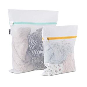 mamlyn mesh laundry bag for delicates, wash bags for underwear and lingerie, makeup organizer bag (1 medium, 1 small)