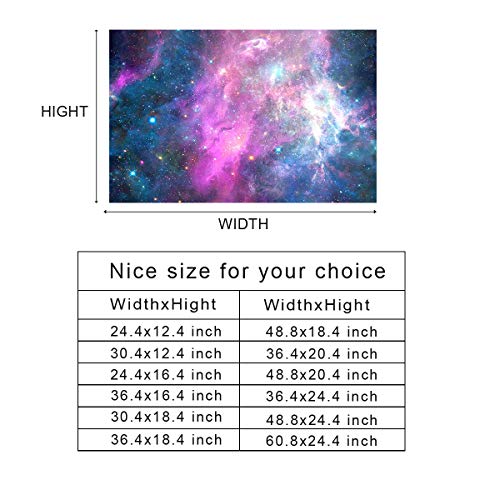 T&H Home Aquarium Décor Backgrounds - Purple Outer Space Starry Sky Fish Tank Background Aquarium Sticker Wallpaper Decoration Picture PVC Adhesive Poster, 24.4" W x 16.4" H