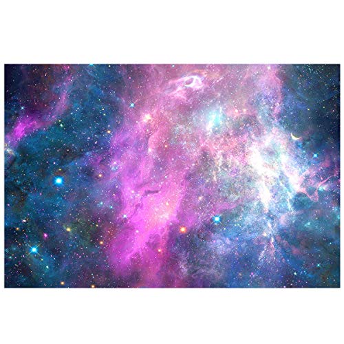 T&H Home Aquarium Décor Backgrounds - Purple Outer Space Starry Sky Fish Tank Background Aquarium Sticker Wallpaper Decoration Picture PVC Adhesive Poster, 24.4" W x 16.4" H