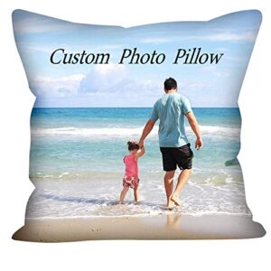 custom pillow, personalized photo pillows, 16 x 16 ”(including pillow insertion)design throw pillow with photo text, customize pet pillow, personalized memorial gift for birthday, christmas